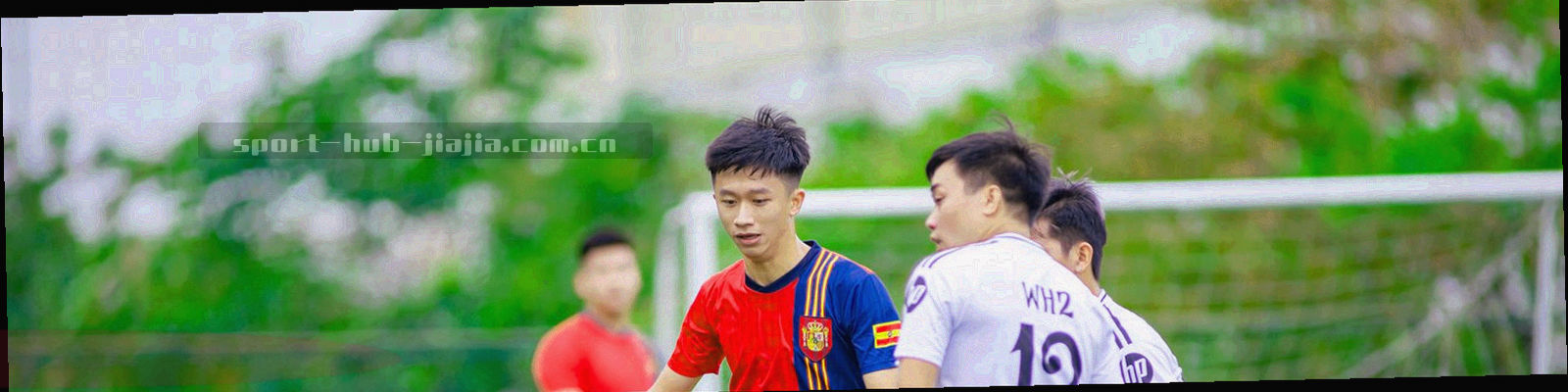 抽象足球场纹理与信息流线条叠加的横幅